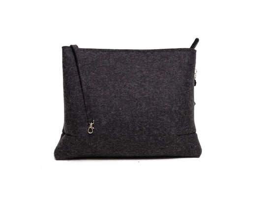 FINE FELT *C* die Cross-Body-Bag, anthrazit-meliert