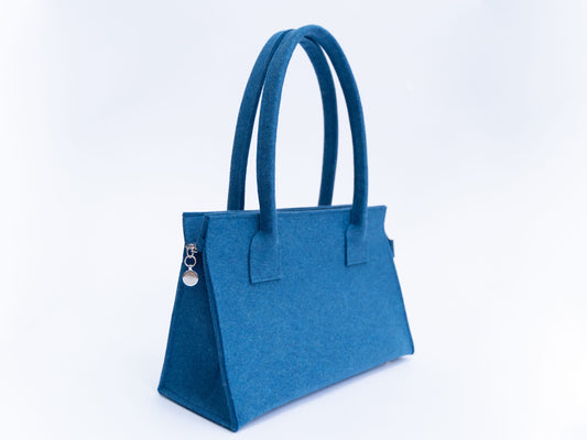FINE FELT *L* Shoulder-Bag, jeansblau