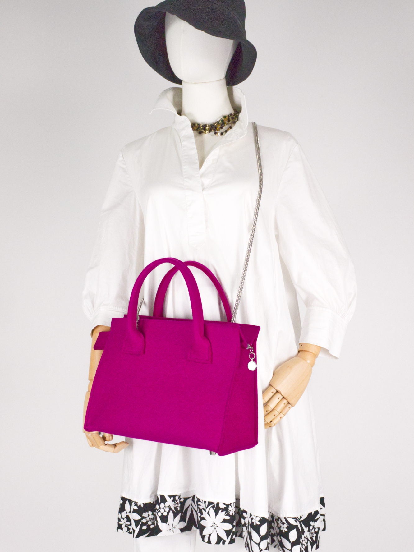 FINE FELT *S* Handle-Bag, magenta
