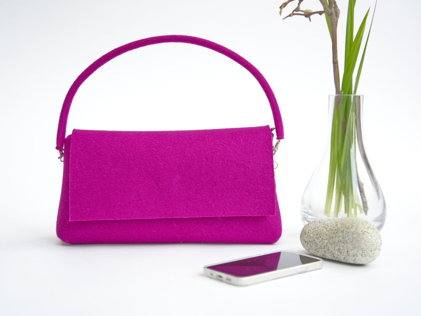 FINE FELT *A* die Shoulder-Pochettes-Clutch, magenta