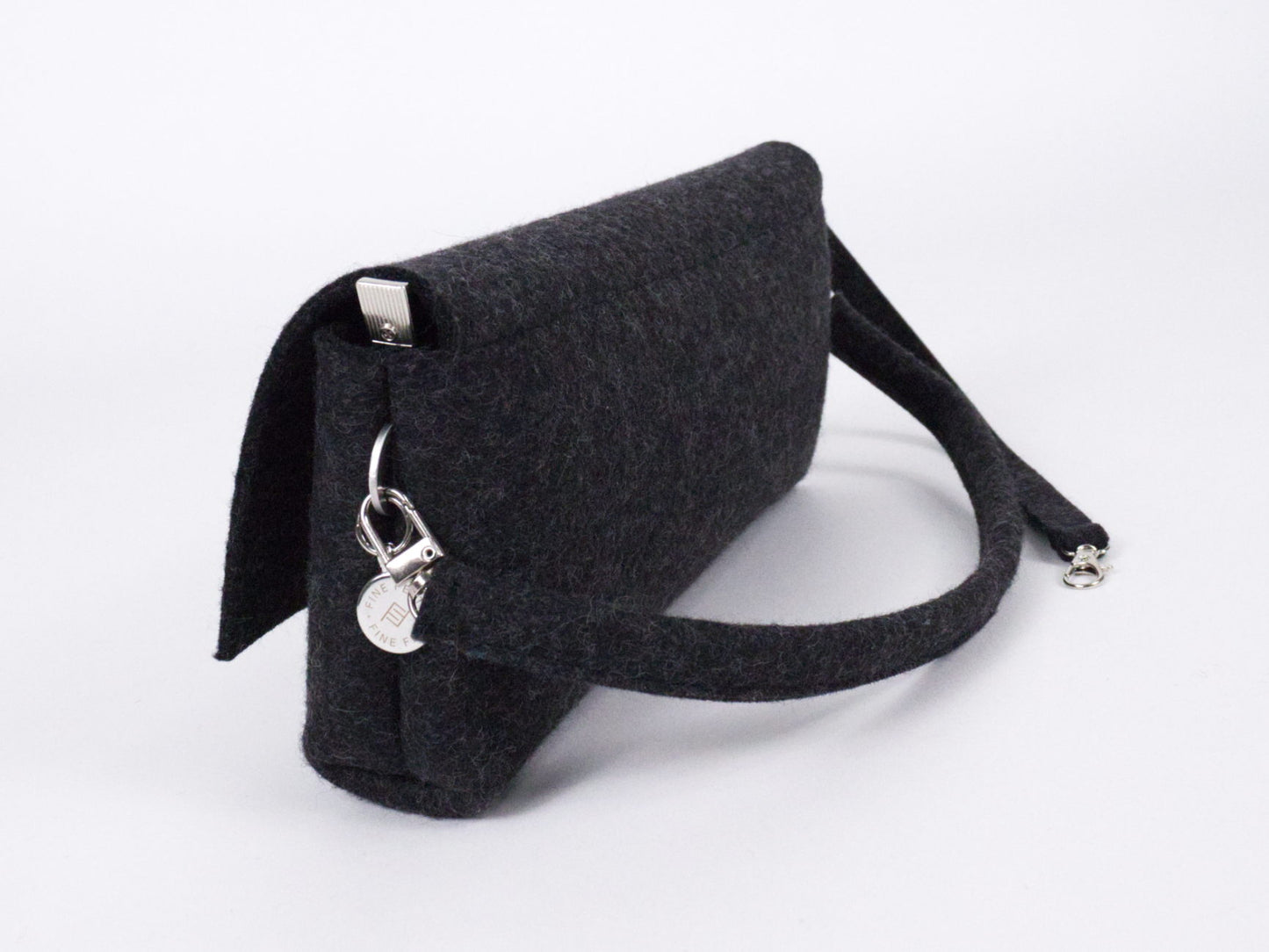 FINE FELT *D* die Mini-Pochettes-Clutch, anthrazit-meliert