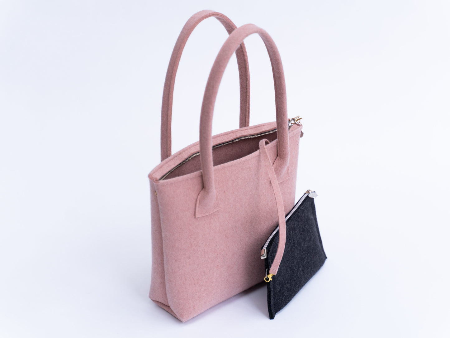 FINE FELT *G* Shoulder-Bag in Tulpenform, rosé