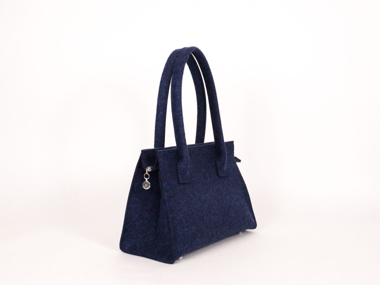 FINE FELT *L* Shoulder-Bag, dunkelblau-meliert