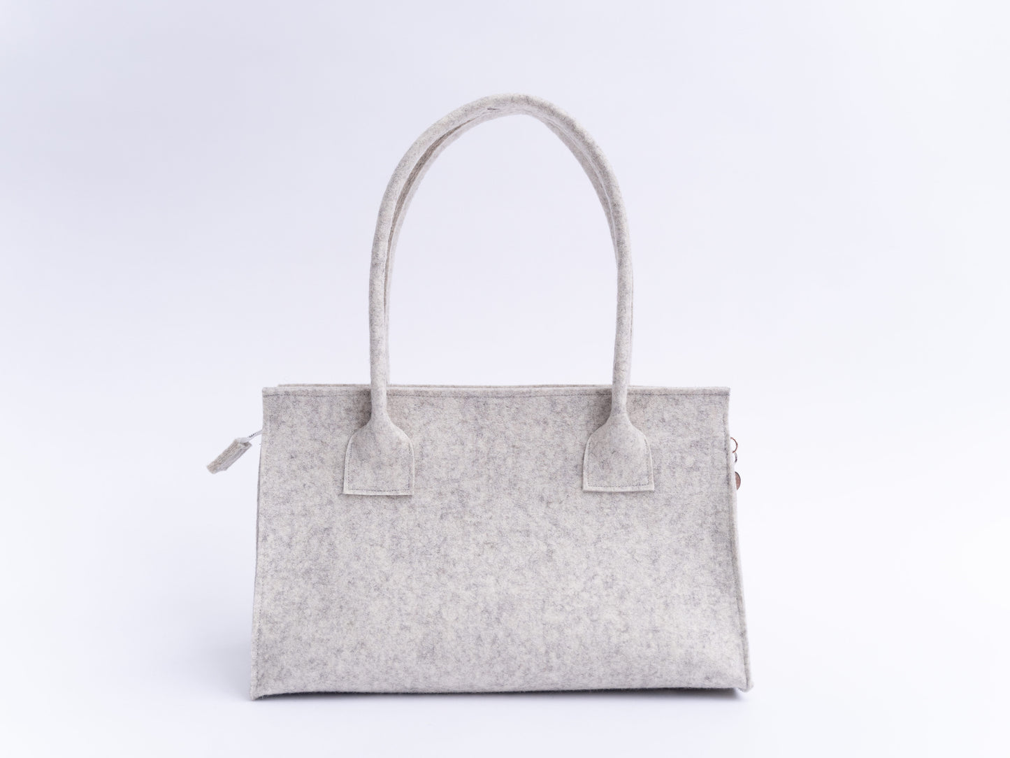 FINE FELT *L* Shoulder-Bag, hellgrau-melange