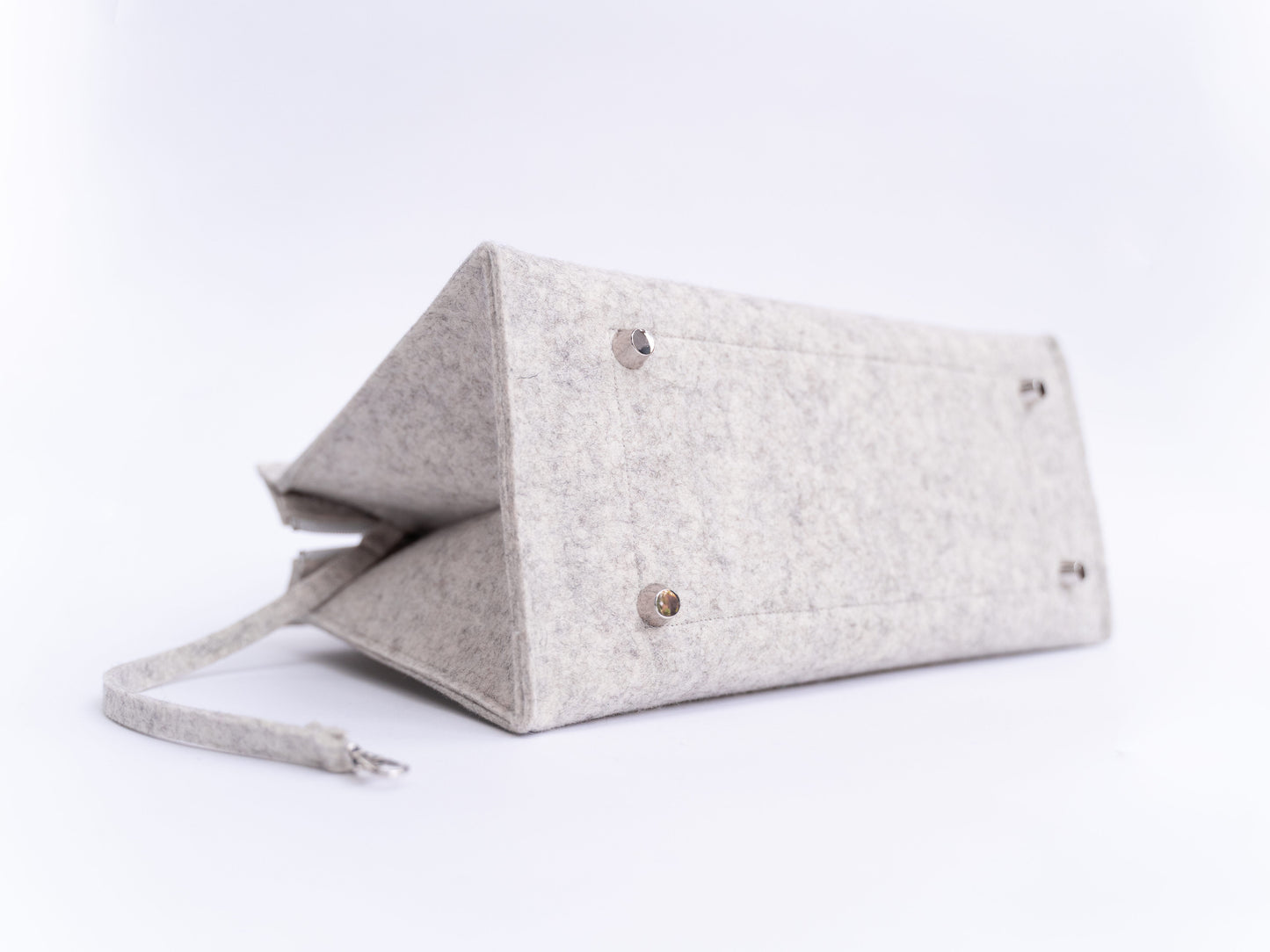 FINE FELT *L* Shoulder-Bag, hellgrau-melange