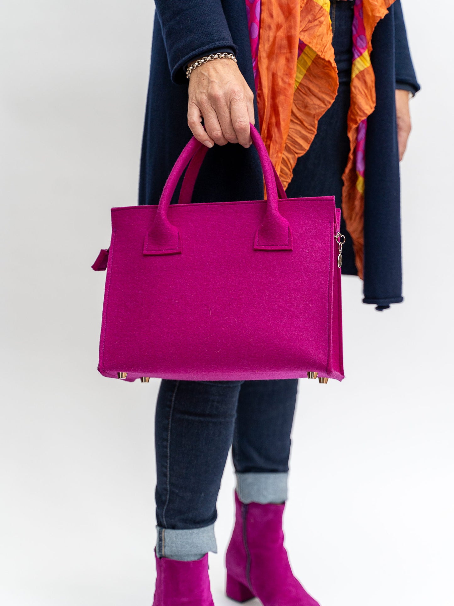 FINE FELT *S* Handle-Bag, magenta